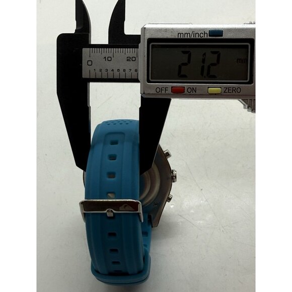 Quiksilver Chronograph Watch The Fifty 50 Multi Dial Silver Tone Case Turquoise - Picture 5 of 6